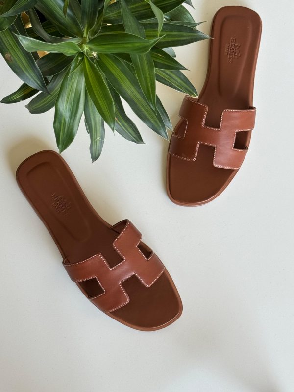Hermes Oran Epsom Sandals For Women - Image 6