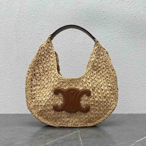 replica celine classic panier hobo bag brown