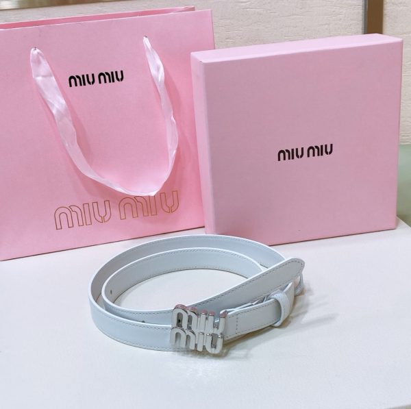 Miu Miu Logo Buckle Leather Belt - Image 11