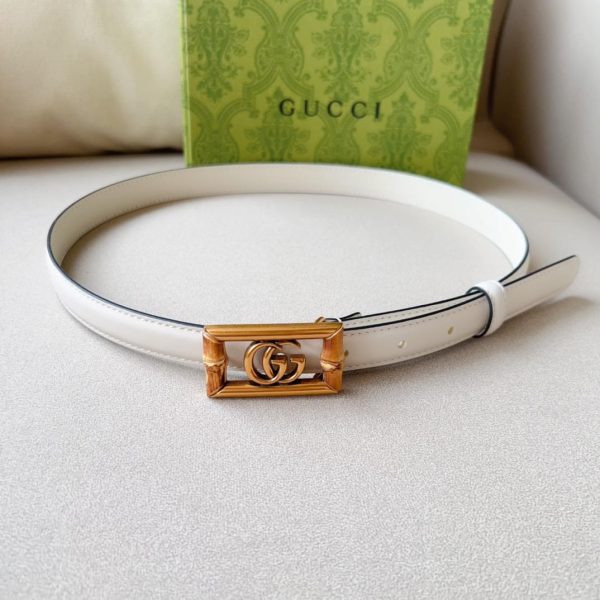 Gucci GG Marmont Bamboo Embellished Leather Belt - Image 7