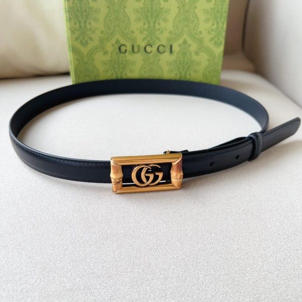 Gucci GG Marmont Bamboo Embellished Leather Belt - Image 10