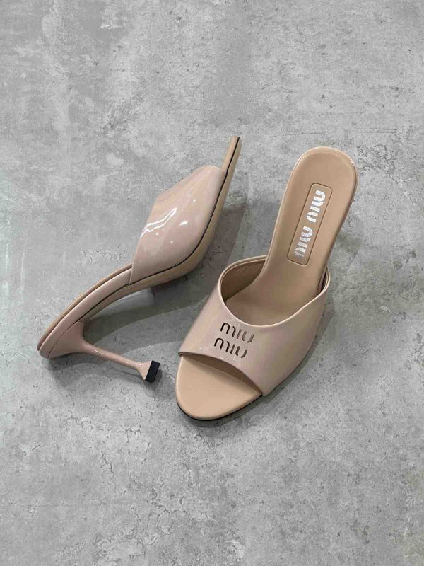 MIU MIU Patent Leather Mules - Image 2