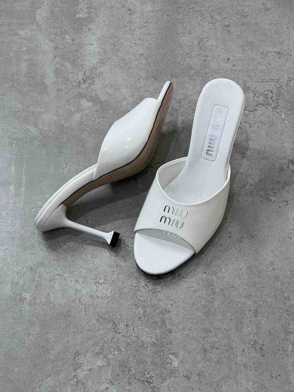 MIU MIU Patent Leather Mules - Image 3