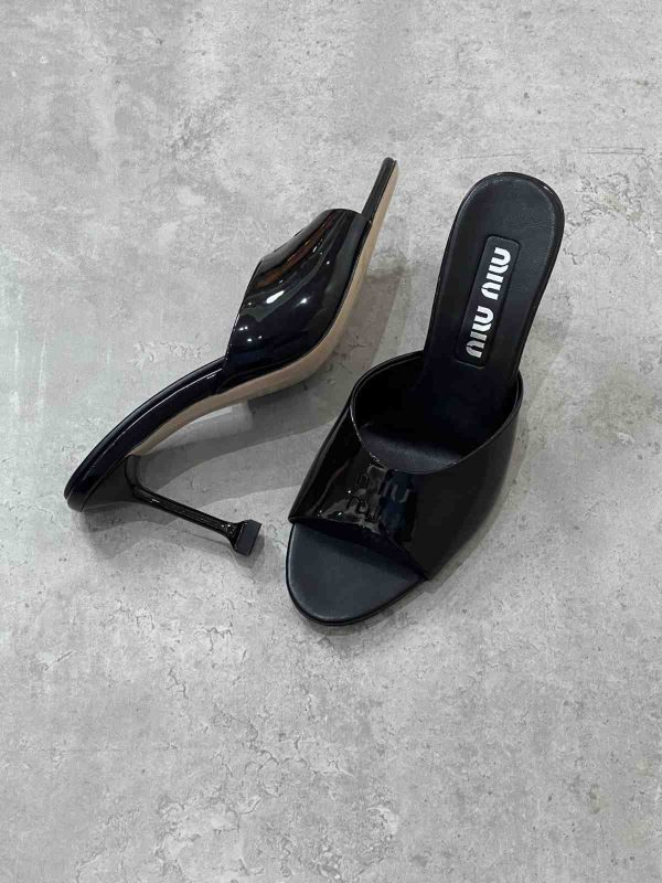 MIU MIU Patent Leather Mules - Image 4