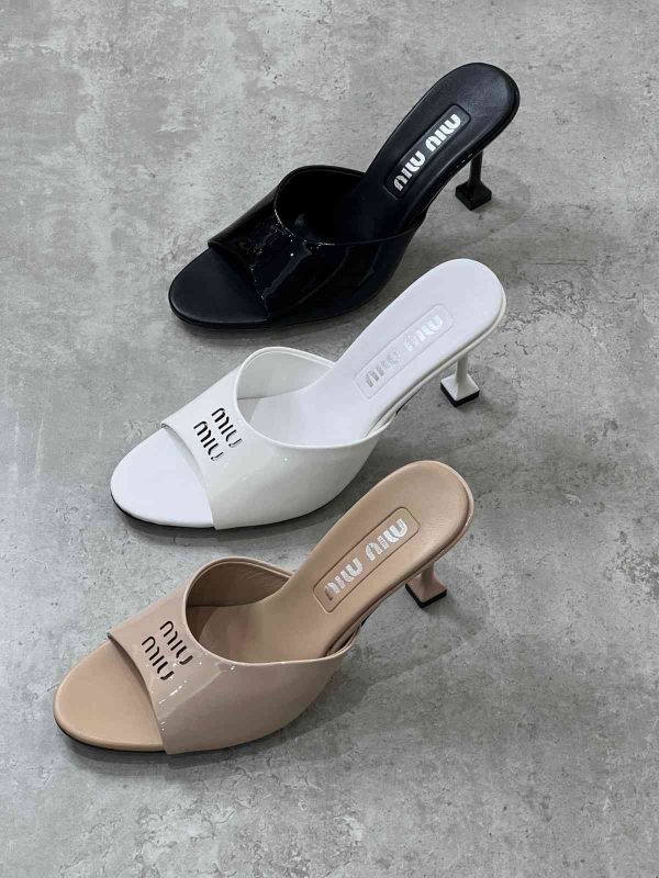MIU MIU Patent Leather Mules