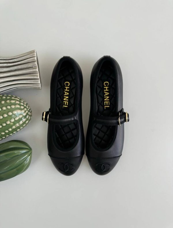 Chanel Lambskin Mary Jane Flats - Image 2