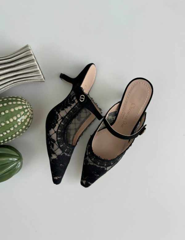 Dior Capture Mule Embroidered With Dior Roses Motif