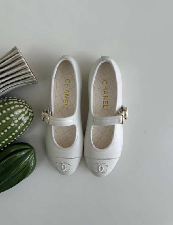 Chanel Lambskin Mary Jane Flats - Image 3