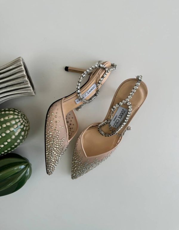 Jimmy Choo Saeda 100 Pumps With Crystals - Image 4