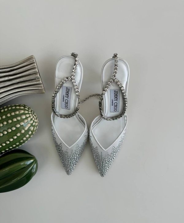 Jimmy Choo Saeda 100 Pumps With Crystals - Image 6