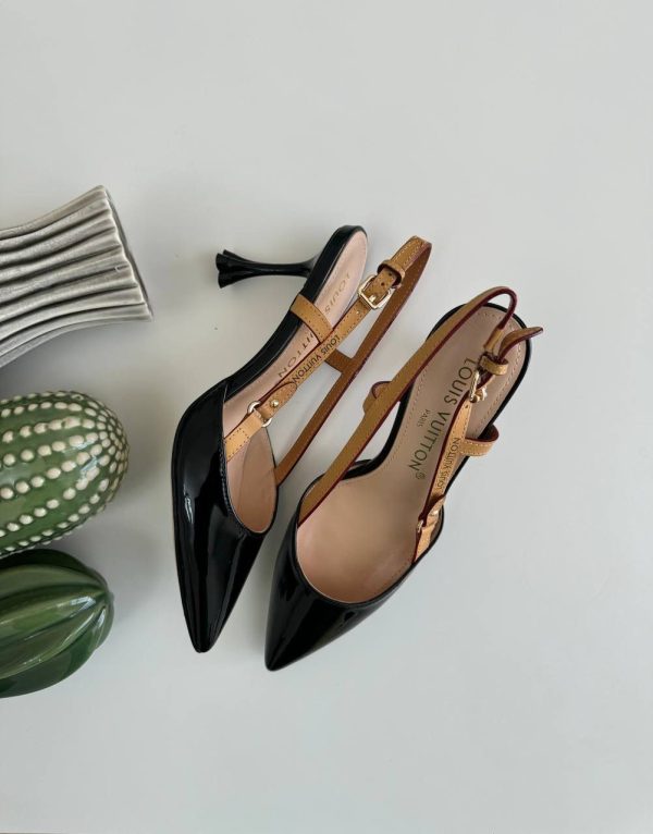 Louis Vuitton Leather Slingback Pumps - Image 2