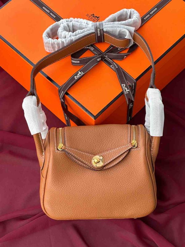 hermes lindy brown 20cm