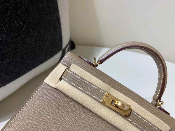 Hermes Mini Kelly 20 Etoupe Colour - Image 6