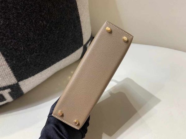 Hermes Mini Kelly 20 Etoupe Colour - Image 3