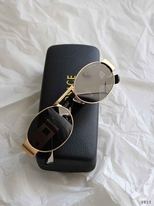 Versace VE2264 Oval Sunglasses In Matte Gold - Image 4