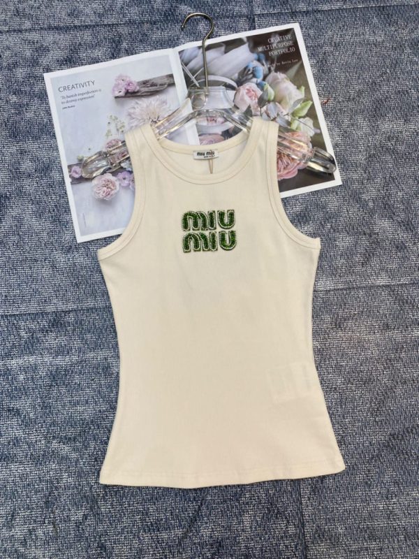 Miu Miu Logo Summer Tank Top - Image 2
