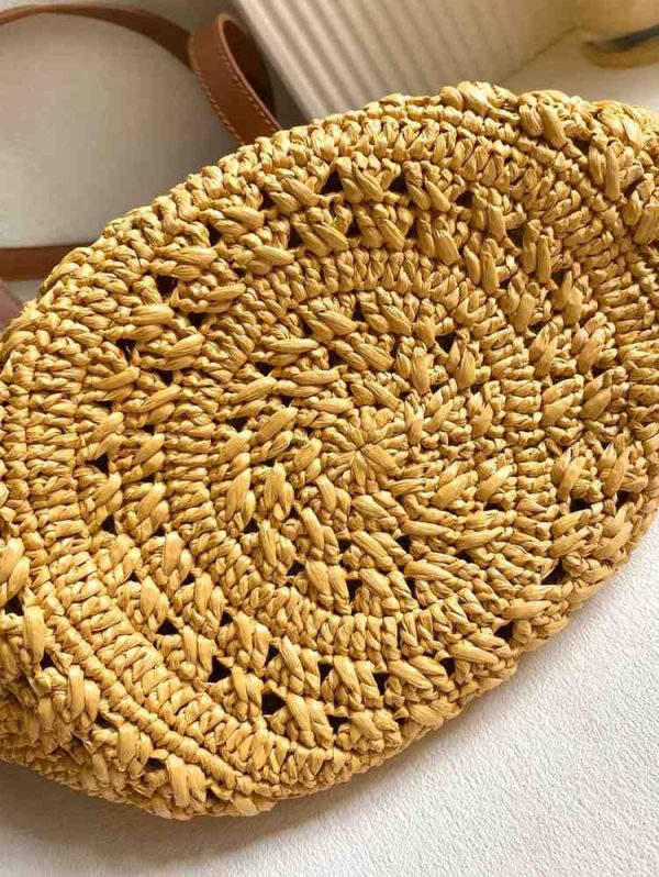 Saint Laurent Panier Small Raffia Basket Bag - Image 3