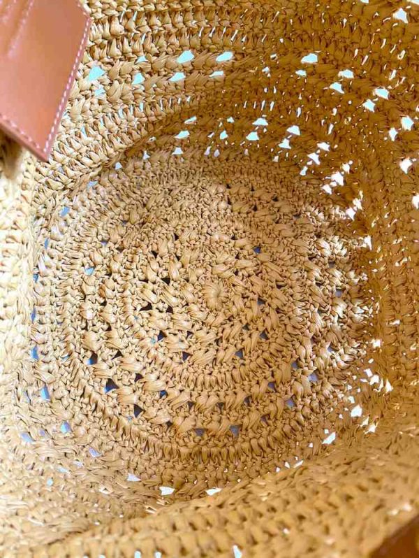 Saint Laurent Panier Small Raffia Basket Bag - Image 4