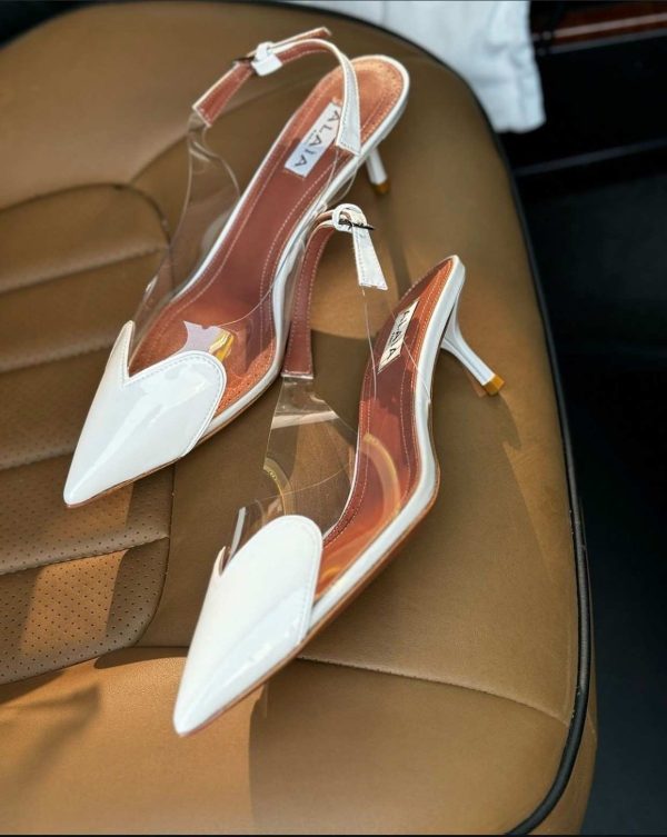 Alaia Coeur Leather And Plexi Slingback Pumps - Image 3