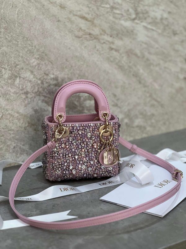 Christian Dior Mini Lady Dior Crystal Embellished Bag - Image 10