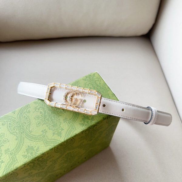 Gucci Crystal GG Marmont Leather Belt