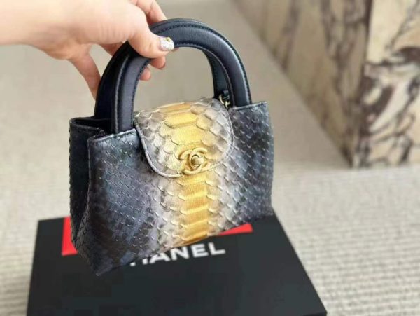 Chanel Kelly 23K Mini Shopping Bag In Python Leather - Image 2