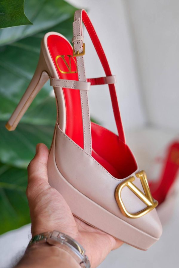 Valentino Vlogo Signature Calfskin Slingback Pump 120mm - Image 3