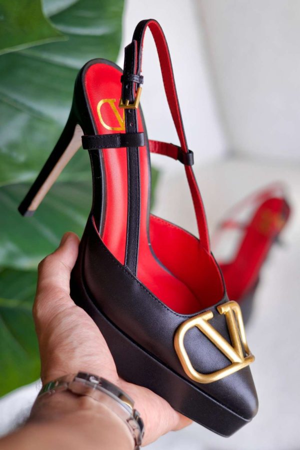 Valentino Vlogo Signature Calfskin Slingback Pump 120mm - Image 2
