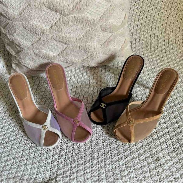 Chanel Heel Sandals CC Logo