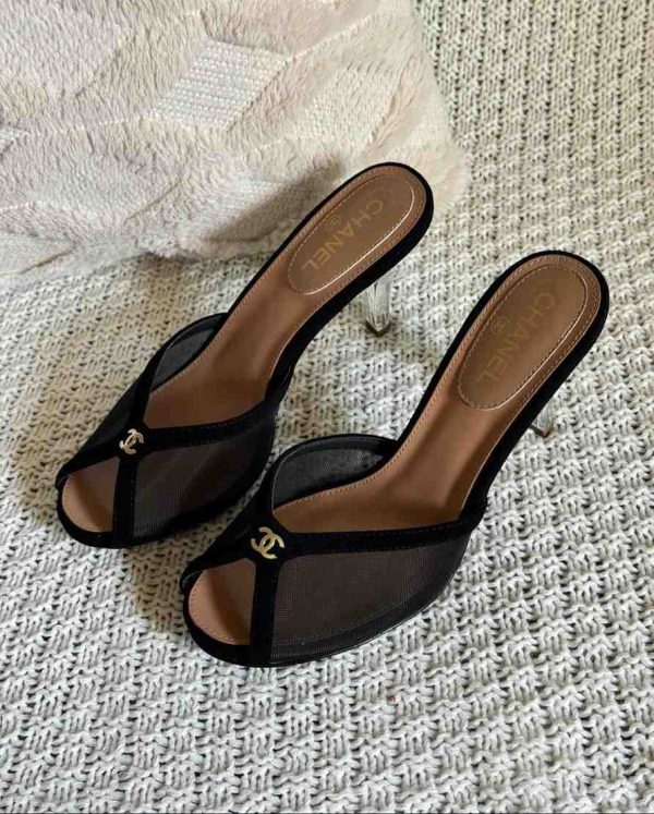 Chanel Heel Sandals CC Logo - Image 5