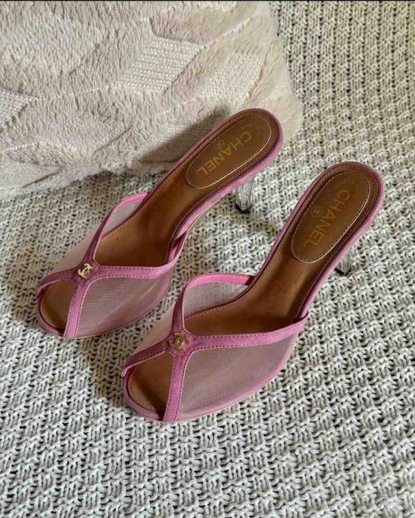 Chanel Heel Sandals CC Logo - Image 4