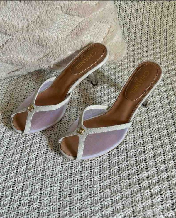 Chanel Heel Sandals CC Logo - Image 3