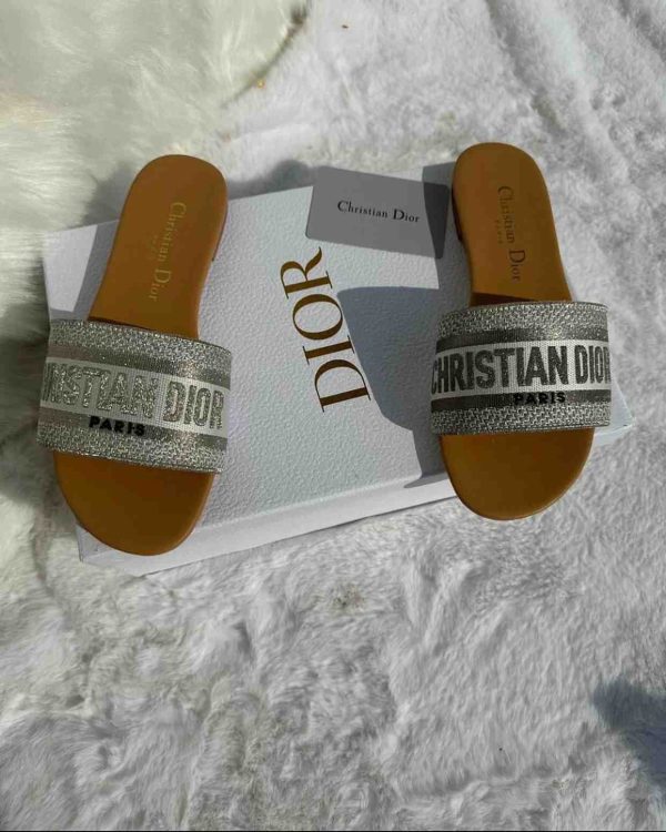 Dior Dway Embroidered Cotton Slide - Image 8