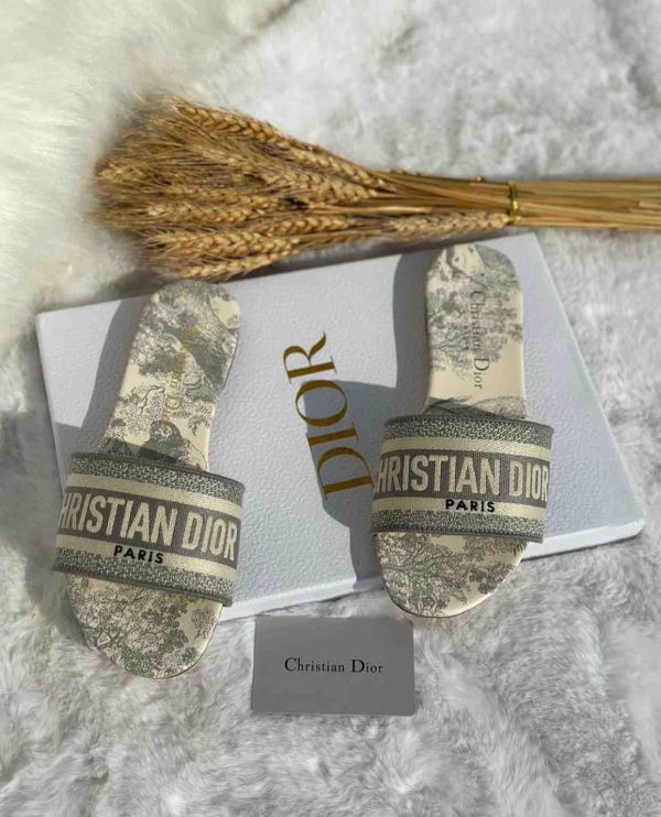 Dior Dway Embroidered Cotton Slide - Image 7