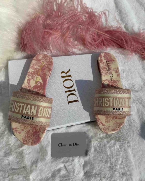 Dior Dway Embroidered Cotton Slide - Image 4