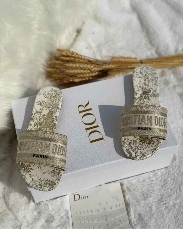Dior Dway Embroidered Cotton Slide - Image 9