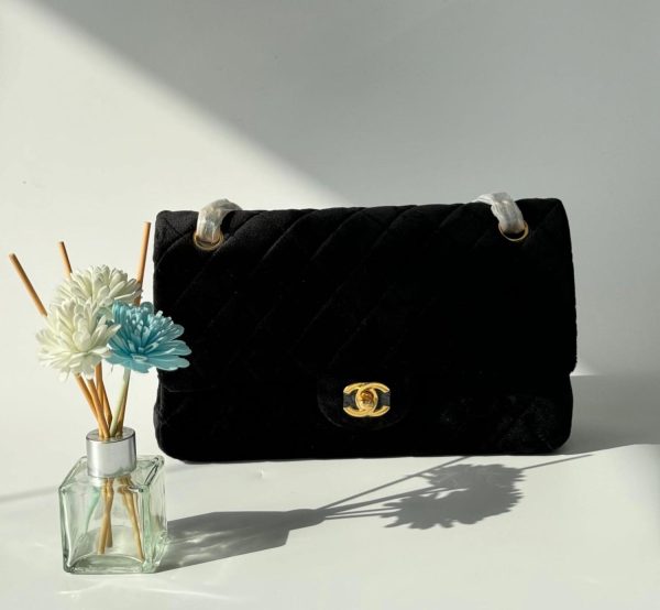 Chanel Classic Double Flap Bag Quilted Tweed Medium - Image 5