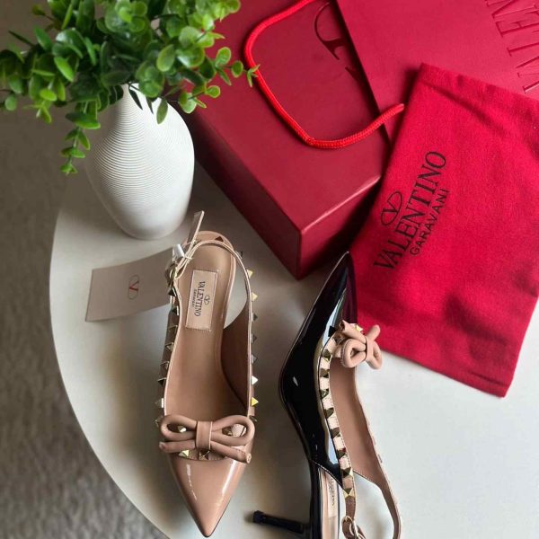 Valentino Garavani Rockstud Bow Slingback Pumps