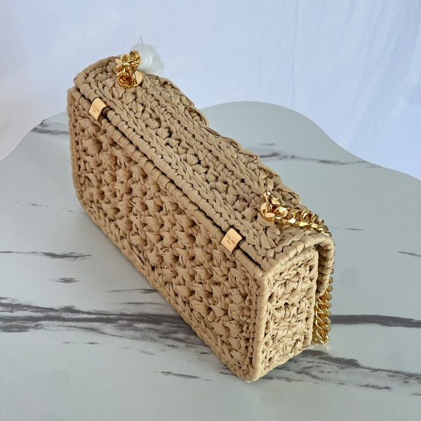 replica celine triomphe raffia bag brown