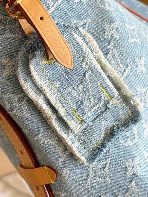 Louis Vuitton Denim Carry All PM Bag - Image 7