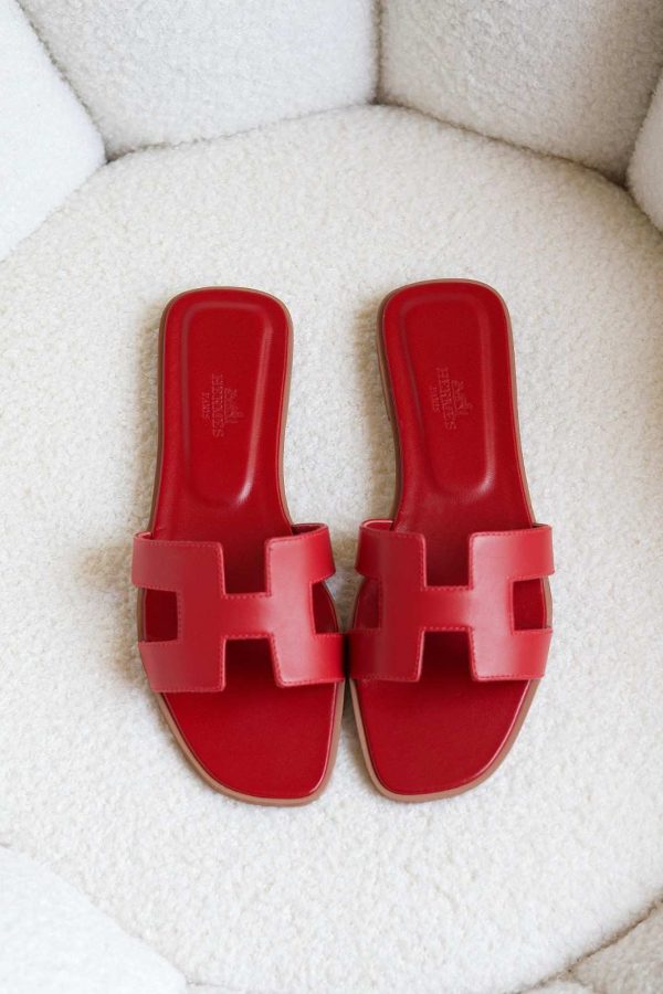 Hermes Oran Sandals Shiny Calfskin - Image 5