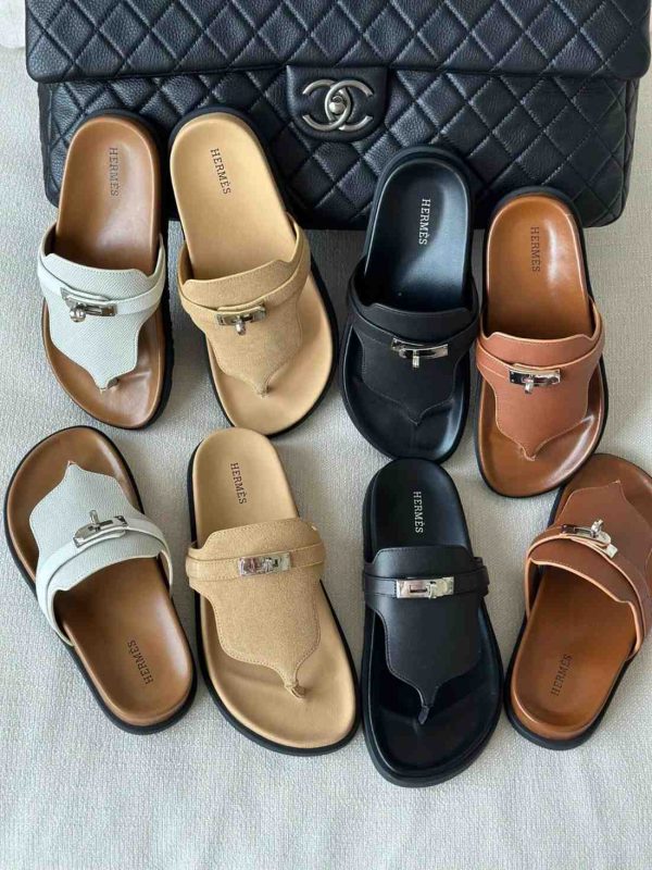 Hermes Womens Empire Leather Sandals