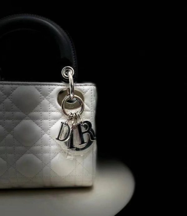 Lambskin Cannage Mini Lady Dior White - Image 5