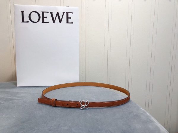 Loewe L Buckle Skinny Leather Belt - Image 3