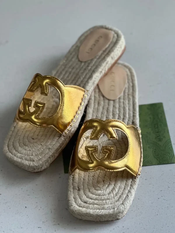 Gucci Espadrille Sandals In Interlocking G Cut Out - Image 2