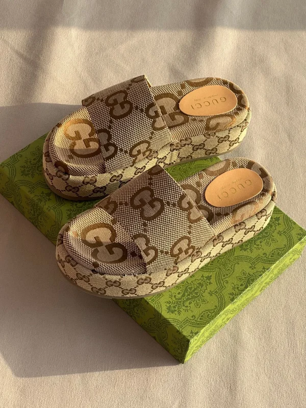 Gucci GG Marmont Platform Slides - Image 2