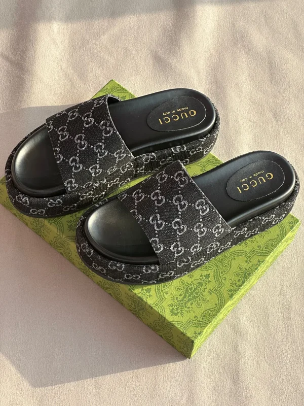 Gucci GG Marmont Platform Slides - Image 3