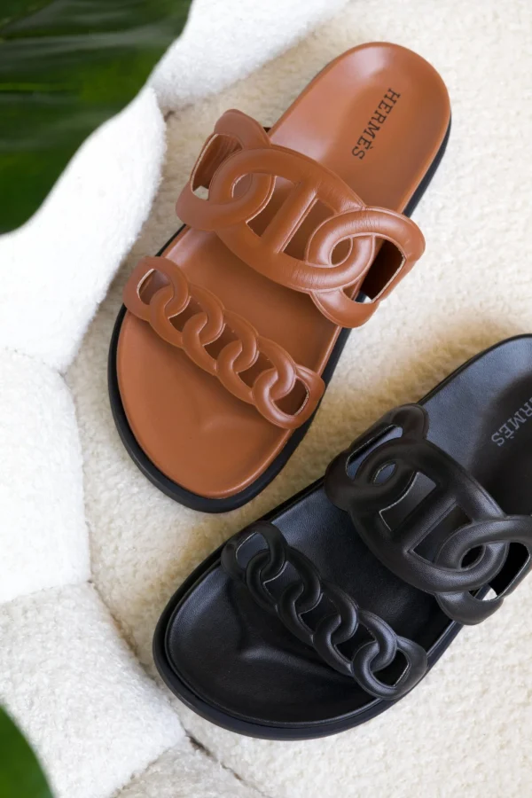 Hermès Extra Techno Sandal Naturel Calfskin
