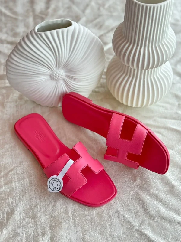 Hermes Oran Leather Sandals For Women - Image 8
