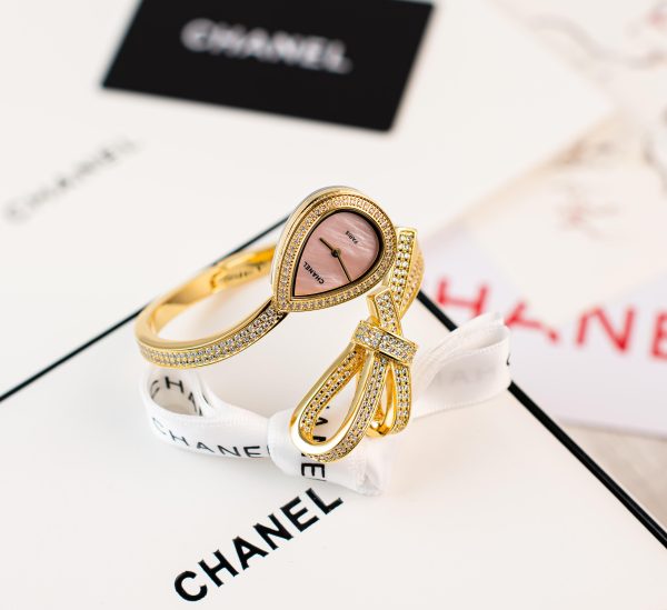 Chanel Crystal Gold Watch For Women - Image 2